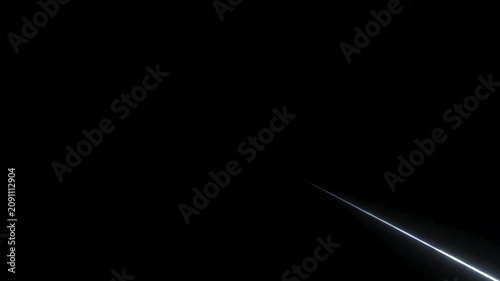 Royal gold light beam ricochet animation with aggressive cinematic motion on black background