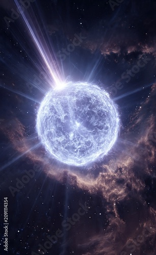 Stellar explosion supernova in deep space nebula with supernova, explosion