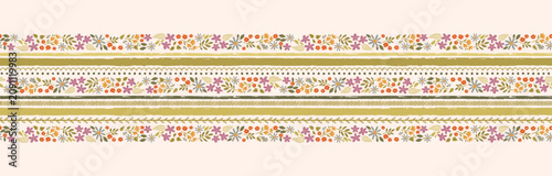 Cute hand drawn ditsy seamless pattern, lovely floral background, great for textiles, banners, wallpapers, wrapping - vector design