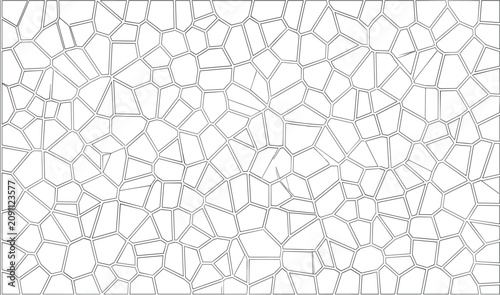 Photos Abstract voronoi cell seamless pattern with cracked stone mosaic linear layout v