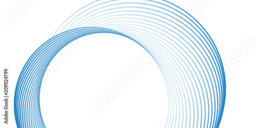 Fotografie Distorted and deformed lines vector abstract background, curvature of space, 3D linear flow curve shape, science fiction
