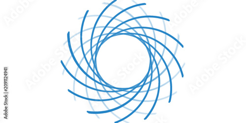 Tableau sur toile Distorted and deformed lines vector abstract background, curvature of space, 3D linear flow curve shape, science fiction