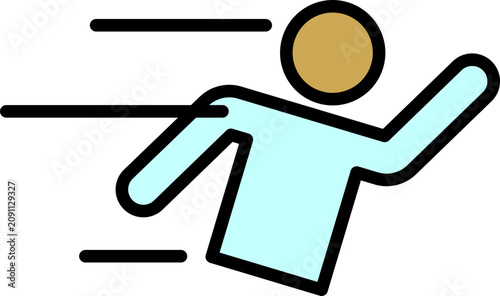 Konstfotografi Stylized Figure in Motion Icon