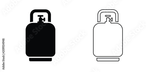 Foto Gas Cylinder Icon, Gas Cylinder Logo, Gas Cylinder vector illustration