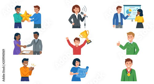 People celebrating success achievement and positive teamwork results.