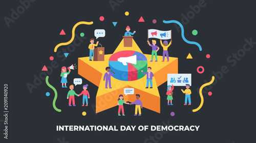 International Day of Democracy Concept Illustration