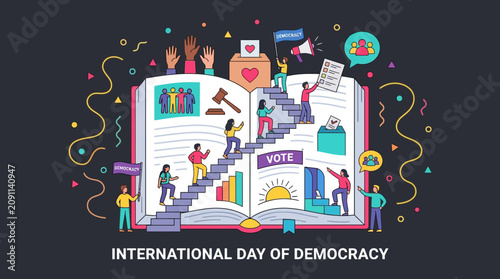 International Day of Democracy Concept Illustration