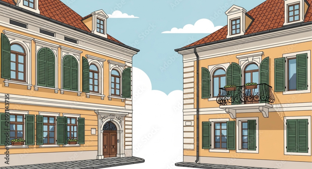 Obraz premium old houses in venice italy