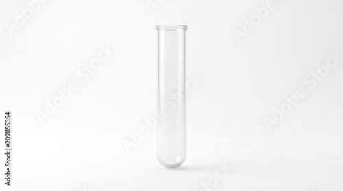 Isolated test tube high resolution image of laboratory objects for scientific research education