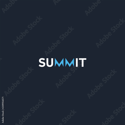 Summit typography logo template vector, suitable for your design need, logo, illustration, animation, etc.
