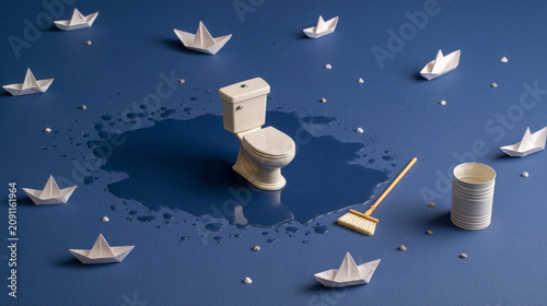 Bathroom Flood Disaster: Toilet Overflow Metaphor