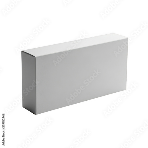 Simple gray rectangular block in minimalist style isolated on transparent background