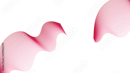 Abstract pink liquid wave shapes, smooth curves, vector design elements