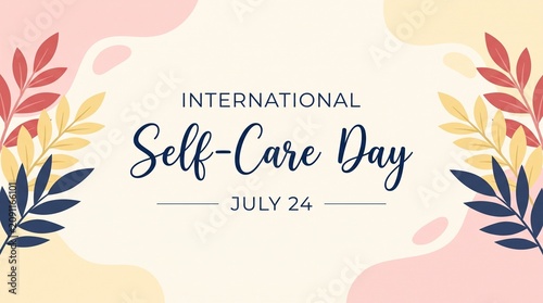 International self-care day banner july 24