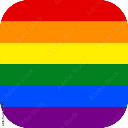 LGBTQ Pride Flag Rounded Square Icon