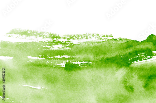 Abstract green watercolor background texture