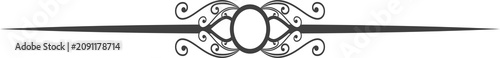 Elegant Victorian Decorative Page Divider with Central Oval Frame