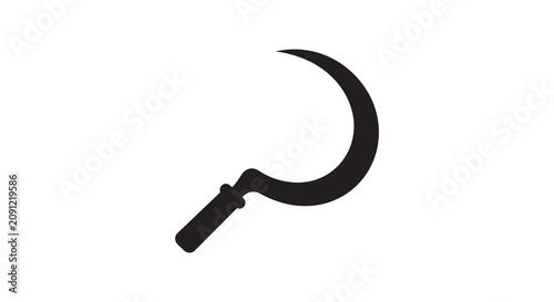 Photos Sickle Tool Silhouette Against A White Background