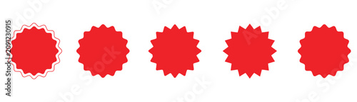 Seal Badge Shapes Isolated on White Background for Labels and Stickers