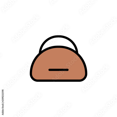 Kettlebell Colored Outline and Fill Icon, Editable Stroke, Vector Illustration