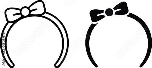Φωτογραφία Headband and hair accessory icons vector illustration.