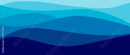 Canvastavla An abstract background featuring smooth flowing waves with layered blue gradient colors
