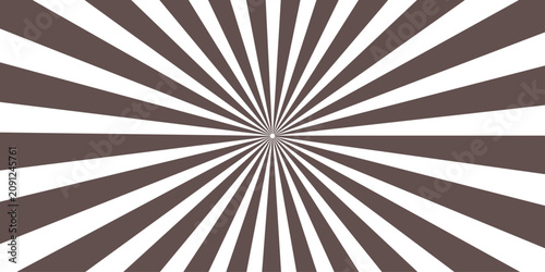 Photos A striking geometric pattern of radiating lines creates a dynamic sunburst effect, with alternating brown and white stripes converging at a central point