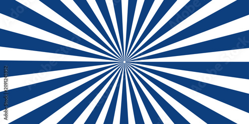 Quadro su tela A mesmerizing radial burst of alternating blue and white stripes creates a dynamic and abstract visual effect, drawing the eye towards a small central white dot