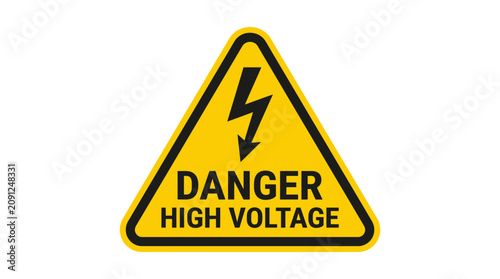 Danger High Voltage Warning Sign Triangle Icon