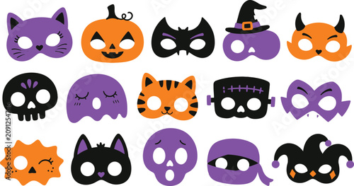 Halloween masks and faces for kids and adults spooky and fun costume accessories