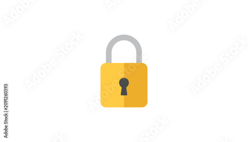 Φωτογραφία Yellow Padlock with Gray Shackle.