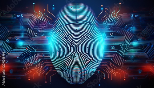 digital fingerprint data security concept