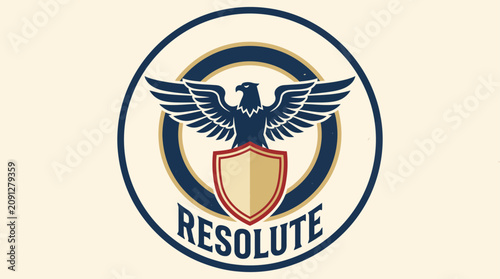 фотографія Resolute Strategic Command Eagle Shield Round Logo
