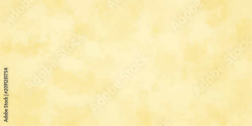 Tableau sur toile Abstract subtle yellow watercolor wash background, with soft textured brush strokes creating a gentle abstract artistic backdrop