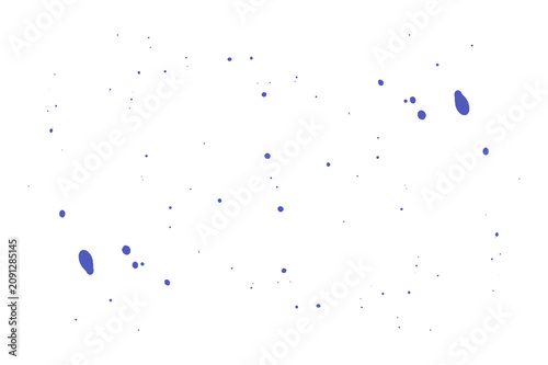 Scattered blue and yellow confetti on white background, festive celebration