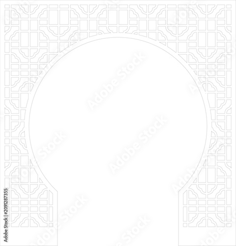 Premium CNC Laser Cut Decorative Panel with Geometric Floral Pattern Vector Design