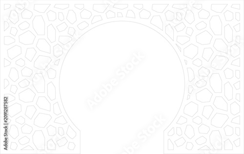 Premium CNC Laser Cut Decorative Panel with Geometric Floral Pattern Vector Design