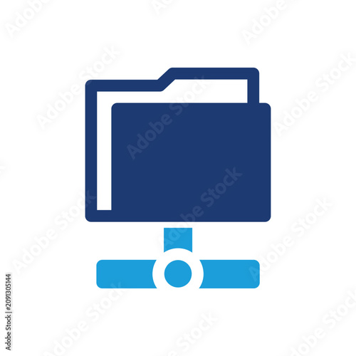 sharing folder colored icon vector design good for web or mobile app