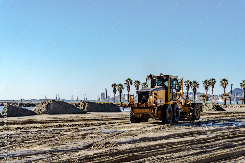 Fototapeta premium bulldozer at work