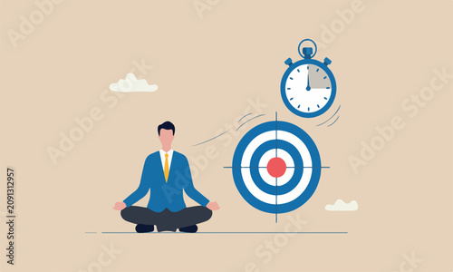 Bild auf Leinwand professional achieve goal before deadline, time management, productivity to reac