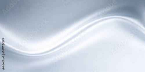 Canvastavla Abstract Blue Silk Satin Fabric Background with Flowing Waves Smooth Luxury Text