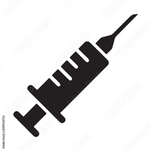 Принти на полотні Medical syringe icon for vaccination and injection with injection healthcare vac