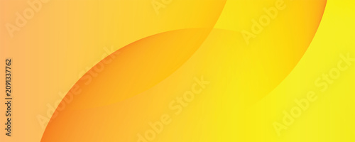 Quadro su tela Fluid yellow gradient shapes composition