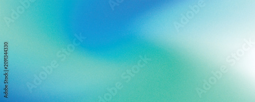 Cuadro en lienzo Amazing Blue Green Blur Gradient With Grainy Noise Texture