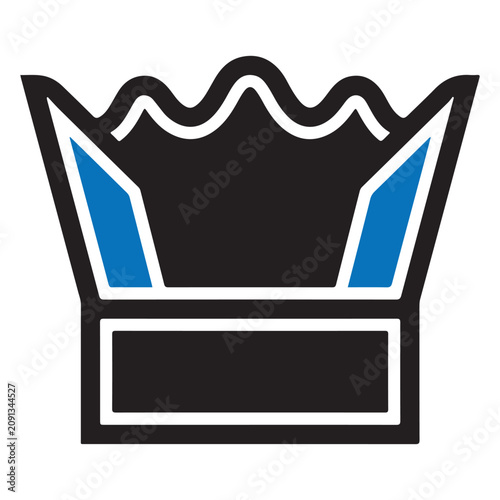 Cuadro en lienzo Stylized Crown Icon Symbol of Royalty and Power.
