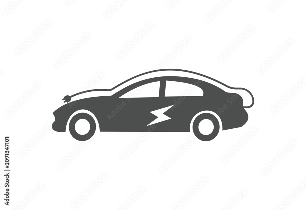 Fototapeta premium Electric Car Logo Icon Design Element