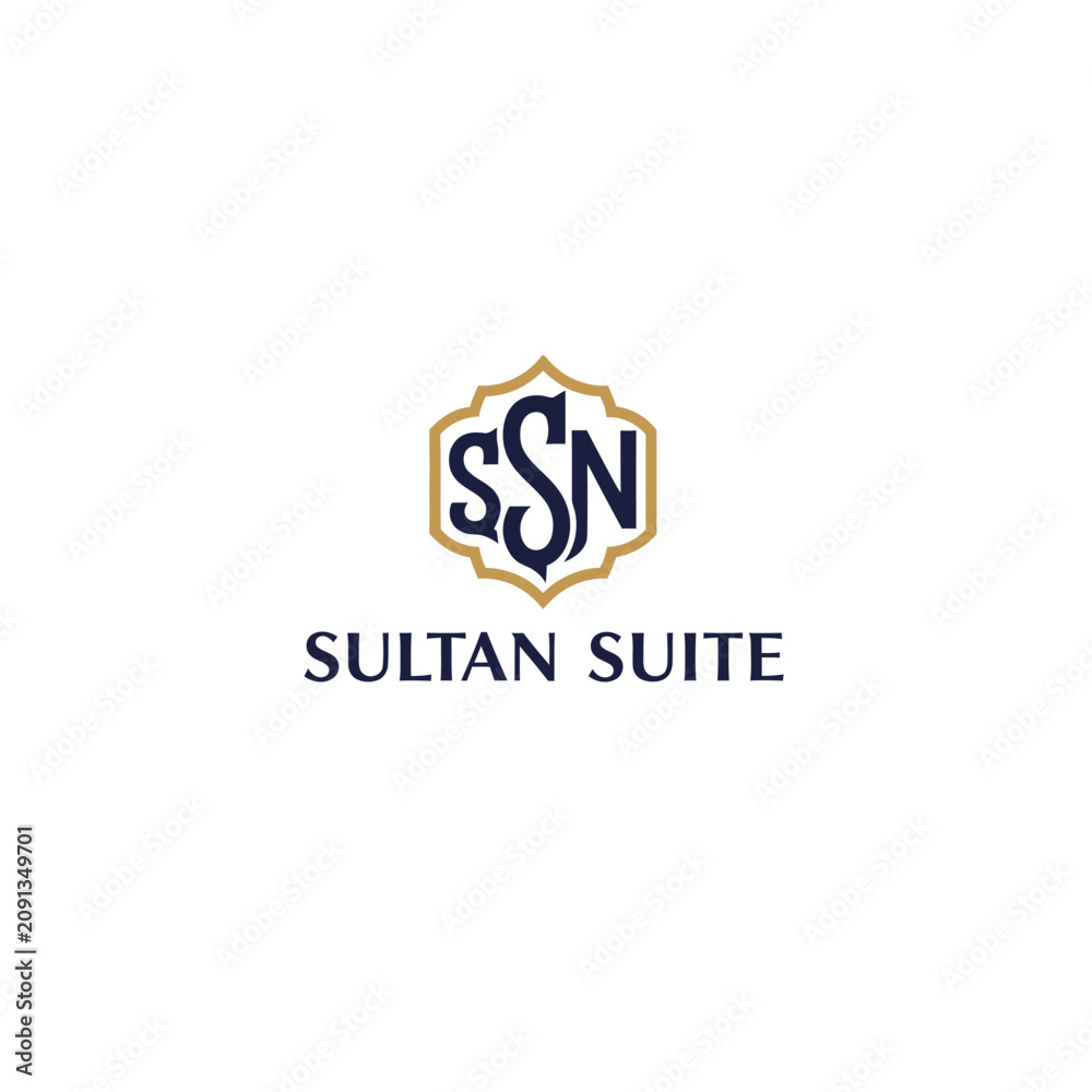 Obraz premium Sultan Suite hotel monogram logo design.