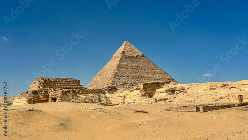 Tablou pe pânză The majesty of the Egyptian pyramids, Cairo, Giza