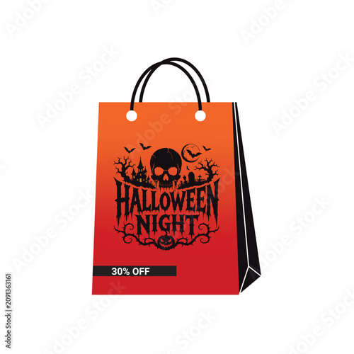 Halloween shopping bag design