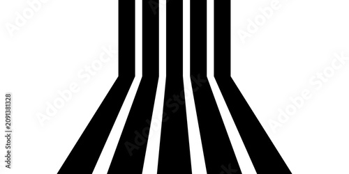 Cuadro en lienzo Parallel Lines with Perspective Geometric Design Element